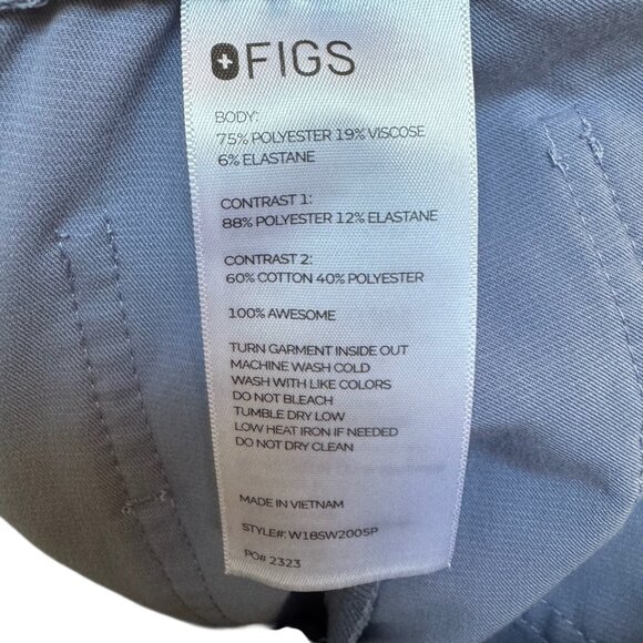 Figs Technical Collection‎ Scrub Set Top (XXS) Jogger Pants (XS) Vapor Blue - Picture 9 of 9